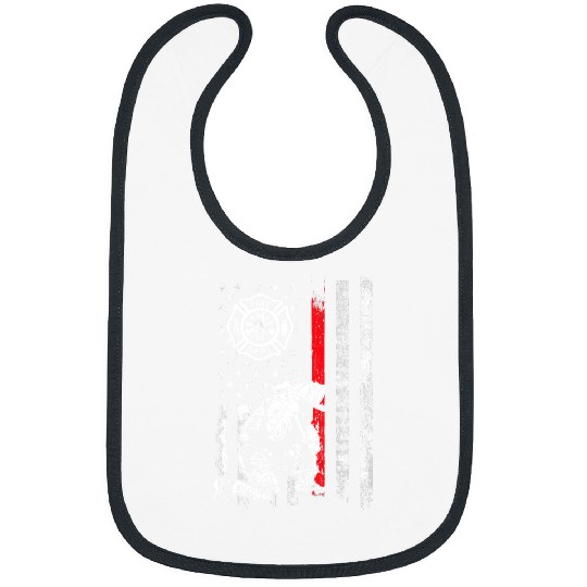Fireman Firefighter American Flag Funny Cool Fireman Patriot 81 Firemen Bibs