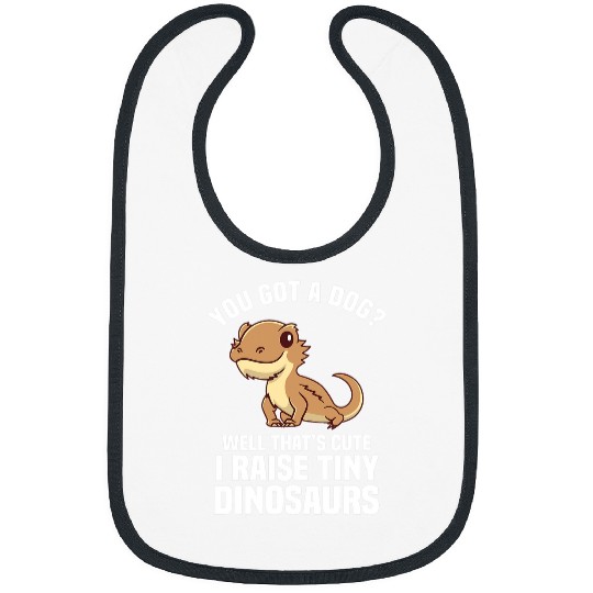 Bearded Dragon Cute Lizard Funny I Raise Tiny Dinosaurs Bibs