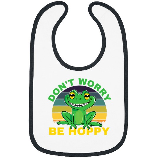 Dont Worry Be Hoppy for the Happy Toad Bibs