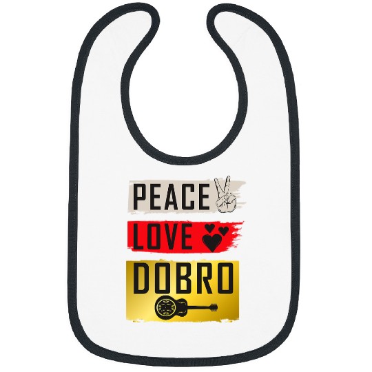 Guitarist Peace Love Dobro Guitar Instrument Dobro Music Players Guitar Bibs