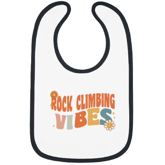 Climbing Climber Groovy Rock Climbing Vibes Costume Retro Teachers School Climb Bibs