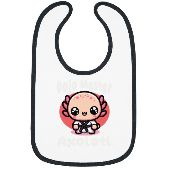 Kawaii Axolotls Sunglasses Dojo Master Karate Martial Arts Bibs