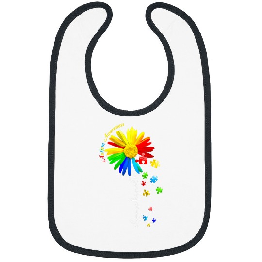 Autism Awareness Day Sunflower Mom Women Kids Neurodiverse Bibs