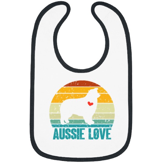 Aussie Love Australian Shepherd Dog Bibs