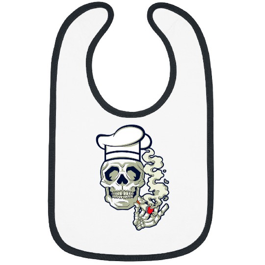 Skeletons Skulls Cook Chef Cooking Funny Skull Bibs