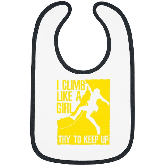 Climbing Climber Cool Rock Climbing Design For Women Girls Kids Climb Lovers Climb Bibs