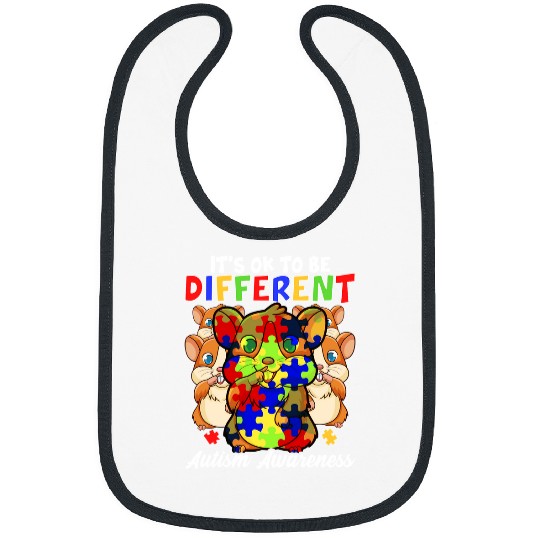 Autism Hamster Its OK To Be Different Autism Awareness Hamster Neurodiverse Bibs