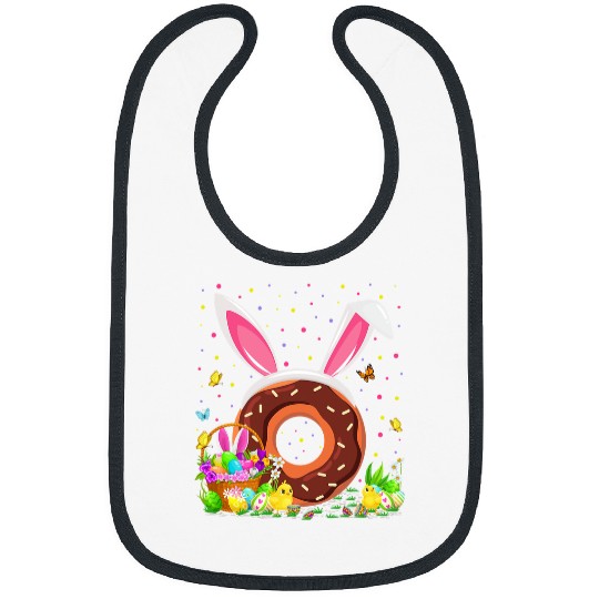 Donuts Food Easter Egg Hunt Bunny Donuts Easter Sunday Bibs