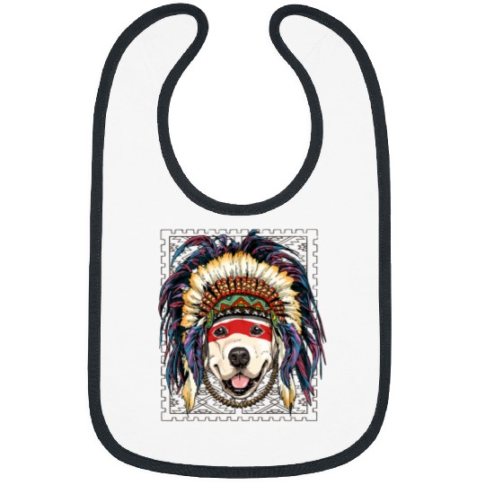 Goldie Indian Golden Retriever Native American Indian Dog Lovers 436 Golden Retriever Dog Bibs