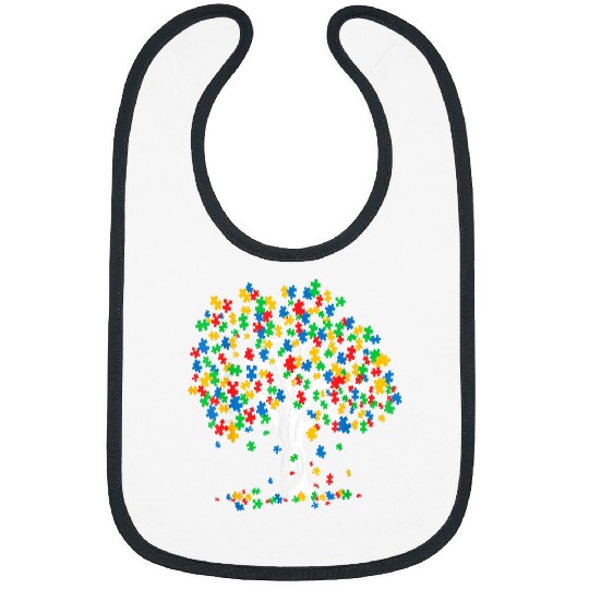 Autism Tree Of Life Autism Awareness Month Funny ASD Supporter Gift Neurodiverse Bibs