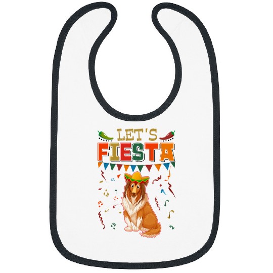 Dog Shetland Cinco De Mayo Fiesta Lets Fiesta Shetland Sheepdog 3 Bibs