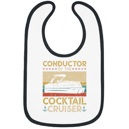 Conductor Cocktail Cruiser Pontooning Pontoon Boat Captain Bibs
