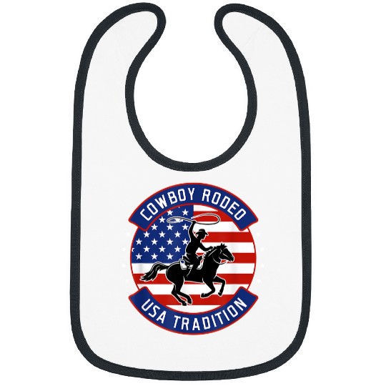 American Flag Western Tradition 4th Of July Cowboy Rodeo Bibs