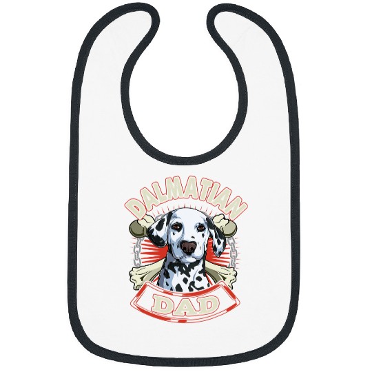 Dalmatian Retro Dalmatian Dad Gift Daddy Dog Owner Pet Father Gift Dalmatians Dog Bibs