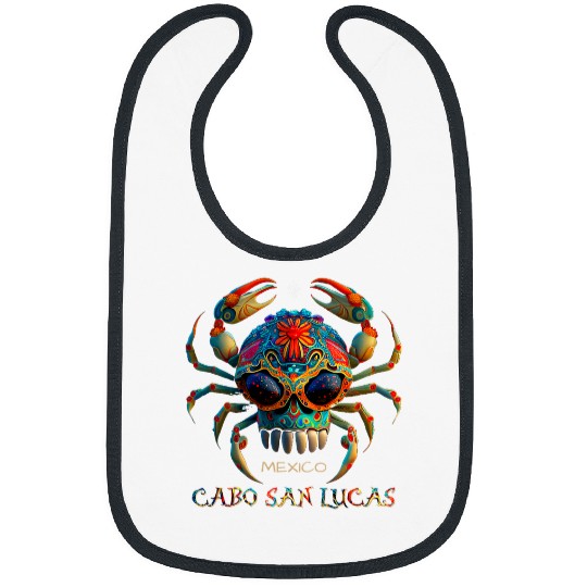 Crabs Cabo San Lucas MexicoMX Crab SugarSkull Souvenir Bibs