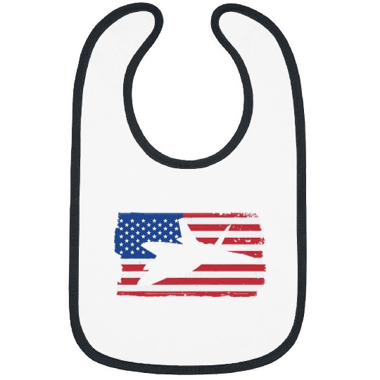 F22 Raptor Fighter Jet Airplane American Flag F22 Raptor Bibs