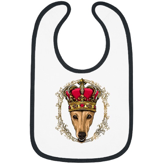 Dog Grayhound Royal Greyhound King Queen Princess Greyhound Pet Dog Lover Bibs