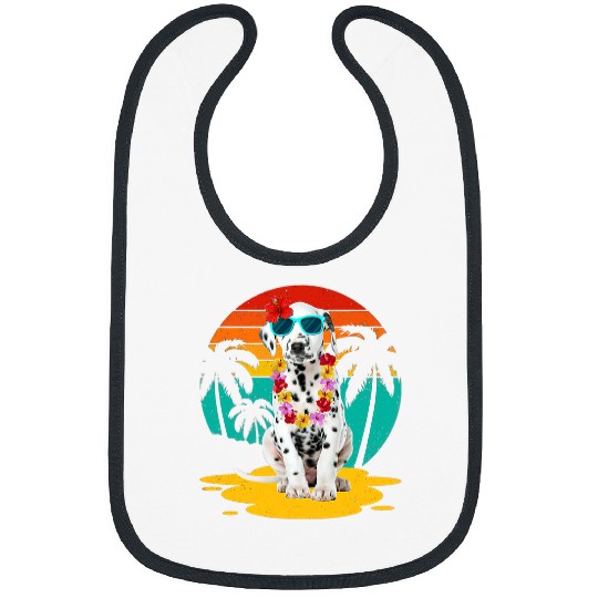 Dalmatian vintages Dalmatian Lover Wearing Sunglasses Hawaii Summer Dalmatians Dog Bibs