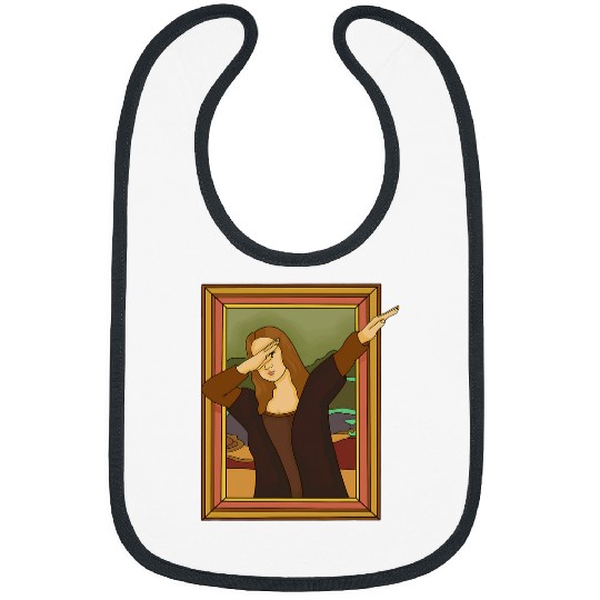Dabbings Mona Lisa Funny Art Bibs