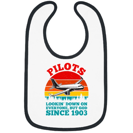 Christian Funny Pilot Joke Looking Down On Everybody but God 1903 Christ Bibs