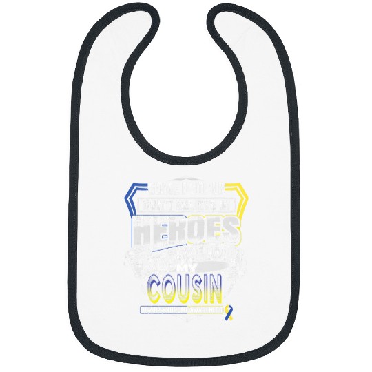 Down Syndromes Warrior I Wear Blue and Yellow For My Cousin Bibs