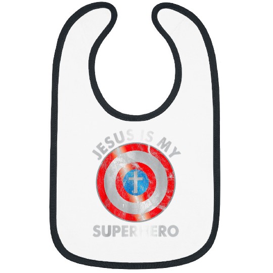 Christian Jesus Is My SuperHero Christian Jesus Lovers Men Women Kid Christ Bibs
