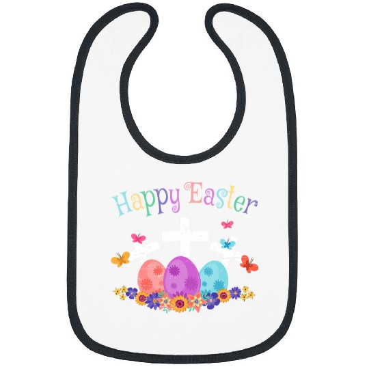 Christian Happy Easter Jesus Resurrection Sunday Egg Rabbit Holiday Christ Bibs