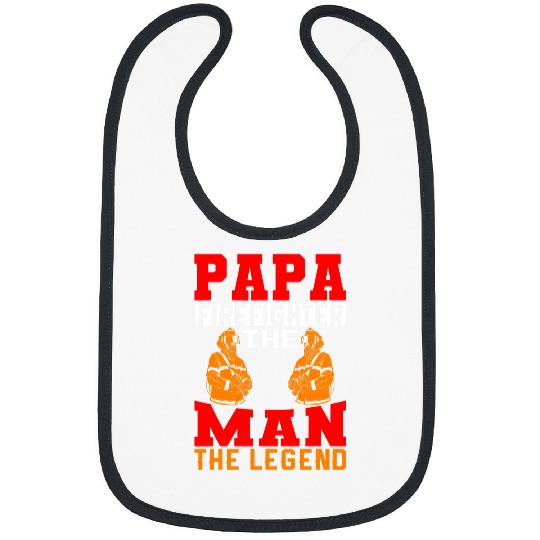 Fireman Firefighter Papa Firefighter The Man The Legend Firefighter Dad 2 Firemen Bibs