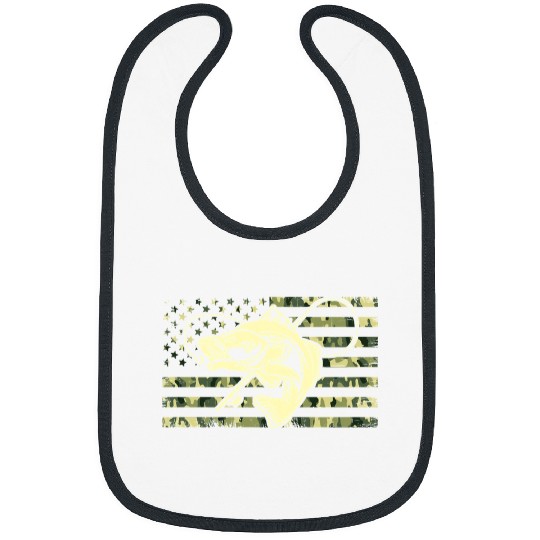 Fishing Camouflage USA Flag for Bass Fisherman 252 Fisher Hook Fisher Bibs