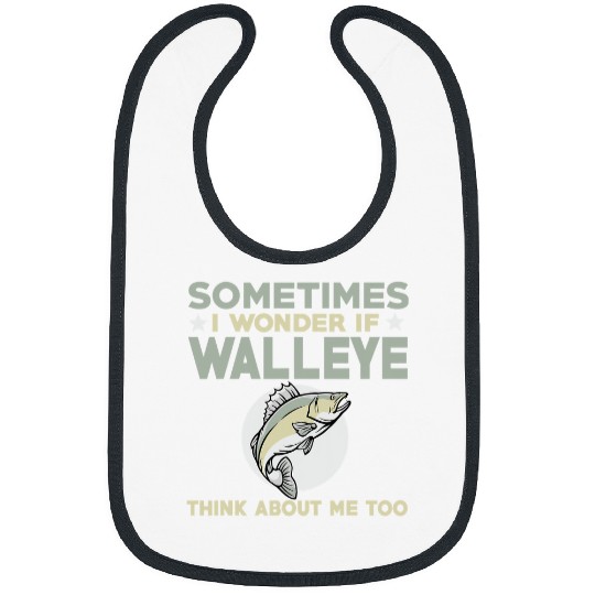 Fishing Funny Walleye Fishing Lover Design Freshwater Fish Fishermen Fisher Bibs