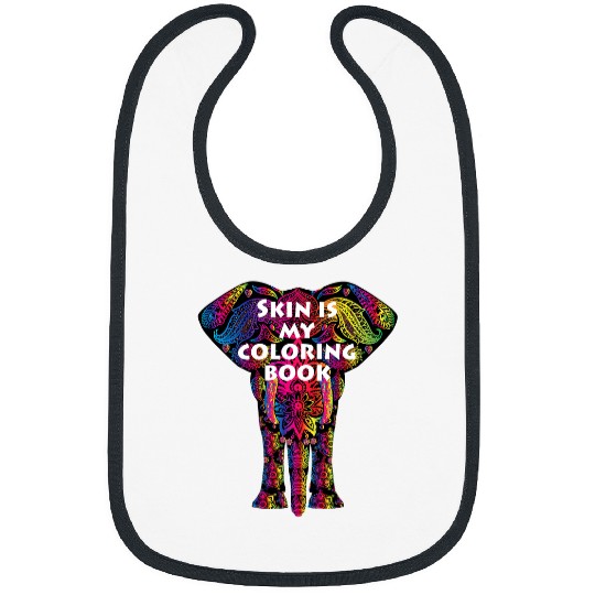 Reading Book Skin Is My Coloring Book Tattoo Artist Graphic Reader Bibs