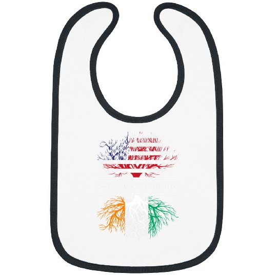 American Grown With Ivorian Roots Flag of Ivory Coast Bibs