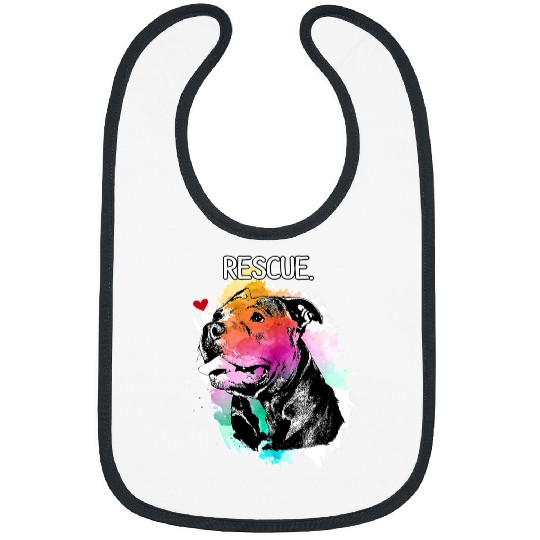 Bully Lover Dog Rescue Dog Adopt Dont Shop Watercolor Pittie Mom 451 Pitbull Dog Bibs