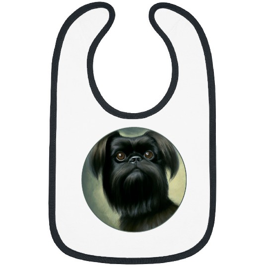 Affenpinscher Dog Breed Oil Painting Style Portrait Design Bibs