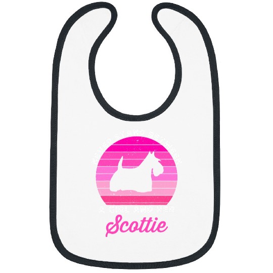 Dog Scottish Terrier Pink Scottish Terrier For Girls Kids Scotty Scottie Dog Love Bibs
