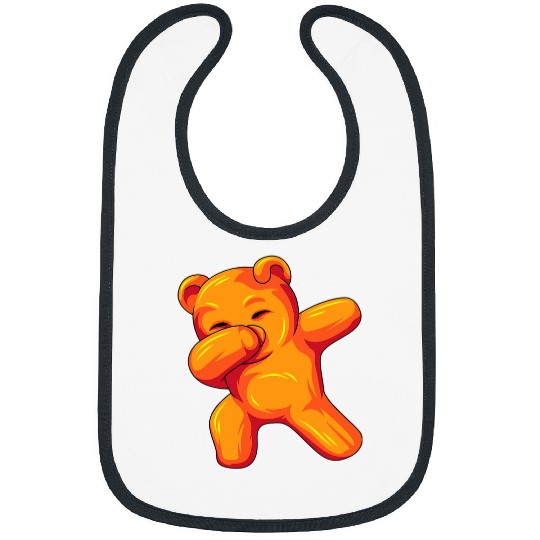 Funny Bear Funny Dabbings Gummy Bear Dancing Gummy Bear Birthday Cute Bears Bibs