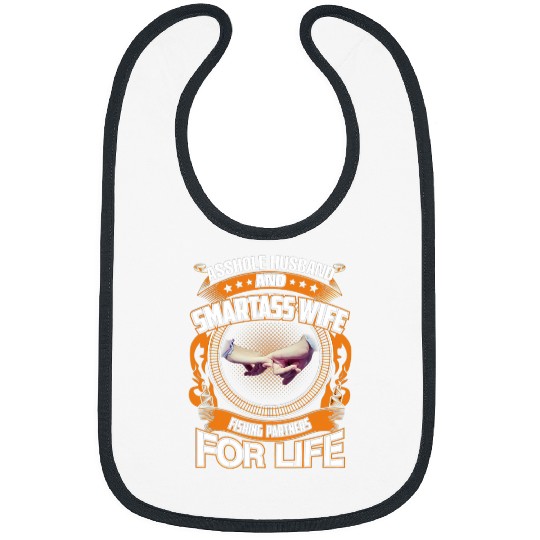 Fishing Husband and Wife Fishing Partners For Life Fisherman Fisher Bibs