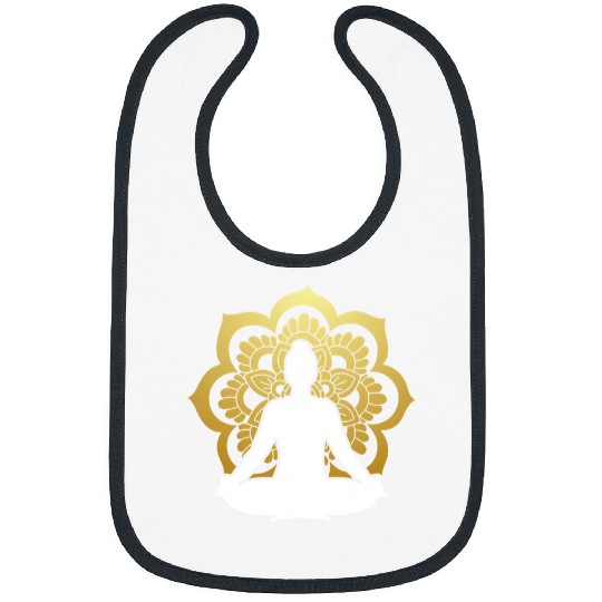 Namaste Yoga Fractal Geometry Zen Buddhist Yogi Meditation Mandala Yoga Meditation Bibs