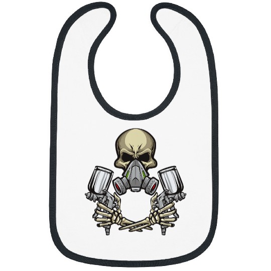 Auto Body Painter Skull Spray guns Automotive Car Painter Bibs