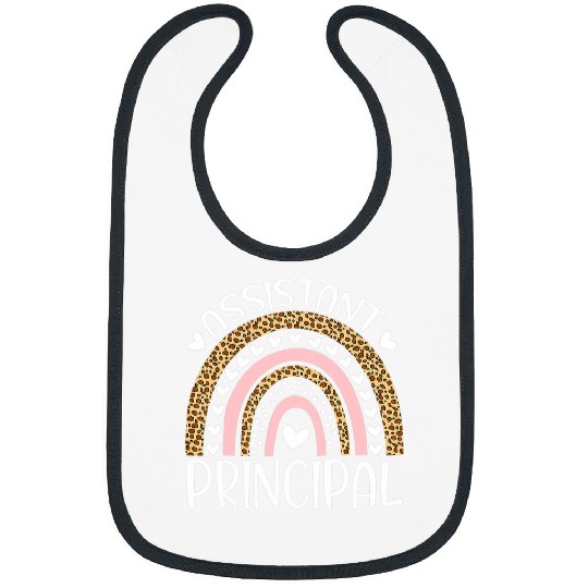 Assistant Principal Funny Job Title School Worker Rainbow 2 Bibs