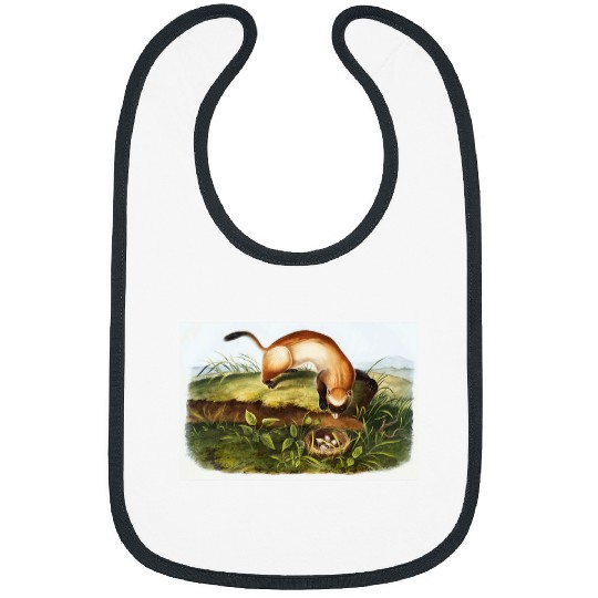 American BlackFooted Ferret Animal Illustration Men Women Bibs