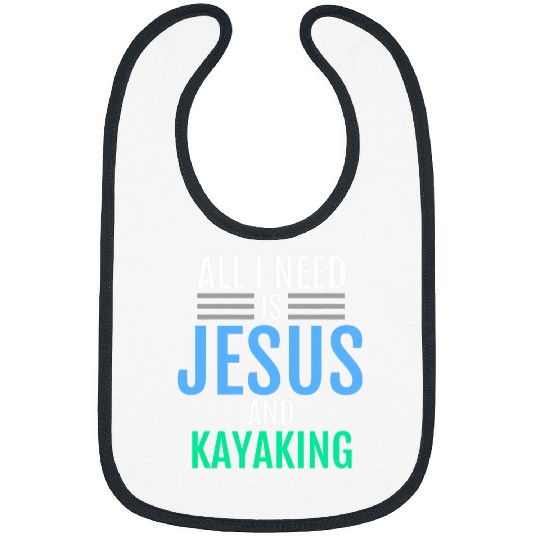 Jesus and Kayaking Christian Kayak Funny Catholic Bibs