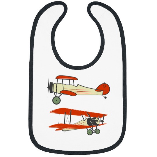 Airplane Small Aircraft Cool Illustration Classic Bibs