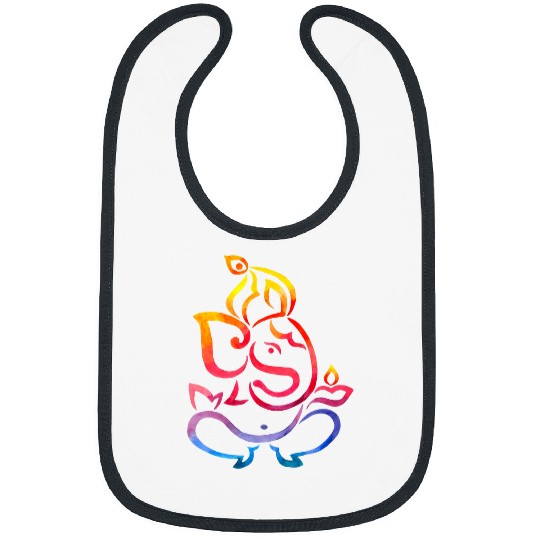 Namaste Yoga Rainbow Ganesh God Diwali Ganapati Vinayaka Ganesha Yoga Meditation Bibs