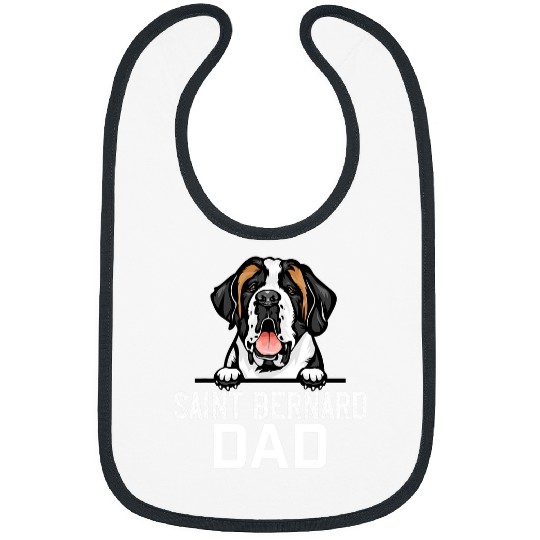 Dog Saint Bernard Mens Saint Bernard Dad Gift Dog Dad St Bernard Dog Lover Mens Bibs