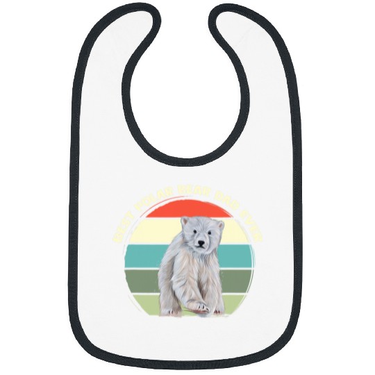 Funny Bear bests Polar Bear Dad Ever vintages Retro Cute Bears Bibs