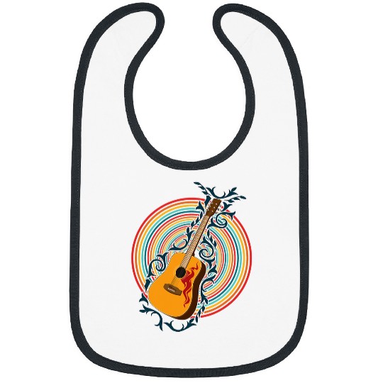 Guitarist Acoustic Guitar Nature for Music Artist Guitarist Spiral Guitar Bibs