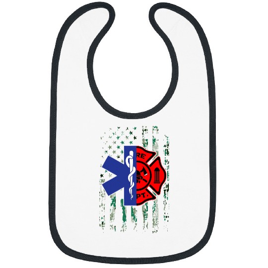 Fireman Firefighter EMT Firefighter EMS Camouflage Paramedic 1 Firemen Bibs