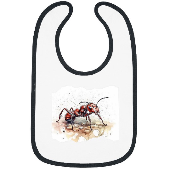 Ant Watercolor Illustration 2 Bibs