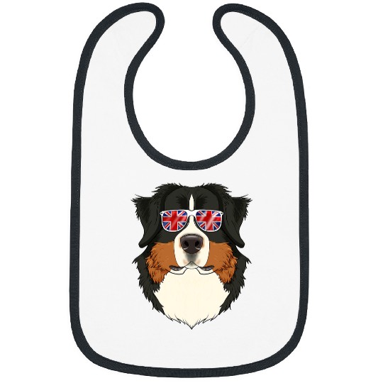 Bernese Mountain Dog UK Sunglasses I English Flag Union Jack Bibs